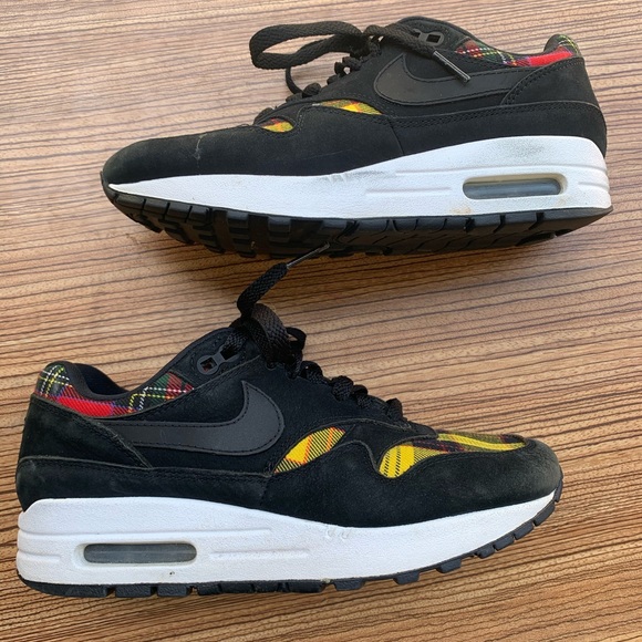 nike air max 1 tartan black